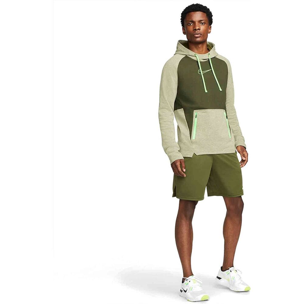 2. Nike Therma-FIT Pullover Training Heathered Green Hoodie‎ Men's M DD2112-326 - Picture 9 of 11